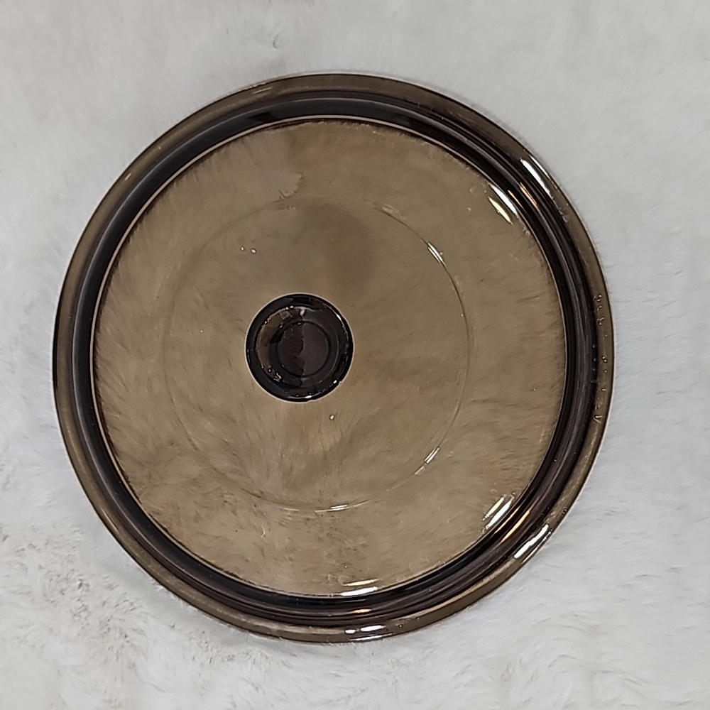 Pyrex Corning Ware Visions P 83 C Brown Amber Glass Round Replacement Lid 6"